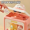 Kids Claw Machine Toys Cartoon Coin Operated Play Game Automatic Doll Machines with Light Music Children Birthday Christmas Gift 5