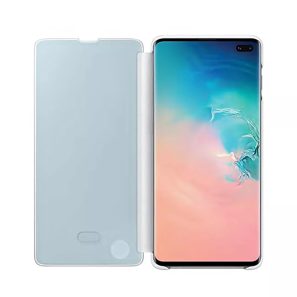 ★新品同様即決！正規品 Galaxy S10+ CLEAR VIEW COVER／ホワイト(定価6，458円)★SAMSUNG サムスン