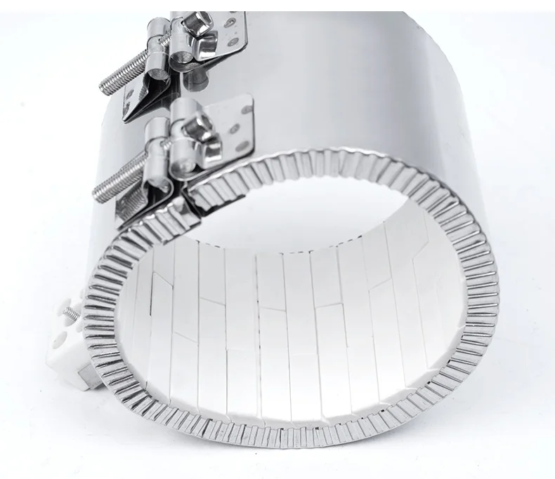 Description Picture 4 of itemID120mm Ceramic Band Heater Stainless Steel Nozzle Heater Band for Extruder Injection Molding Machine 300-500 Degrees