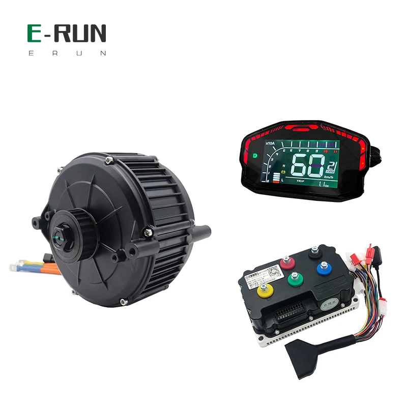 

5KW Peak 8KW QS165 Mid-Drive Motor With Fardriver Controller ND72530 and DKD Display For Electric Bike