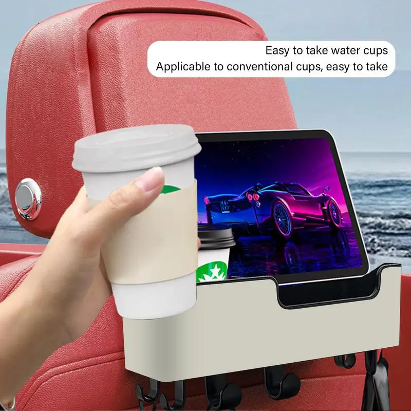 Seat Back Water Cup Holder Car Seat Back Box Multifunctional Car Travel Accessories With Cup Holder Headrest Organizer For Home