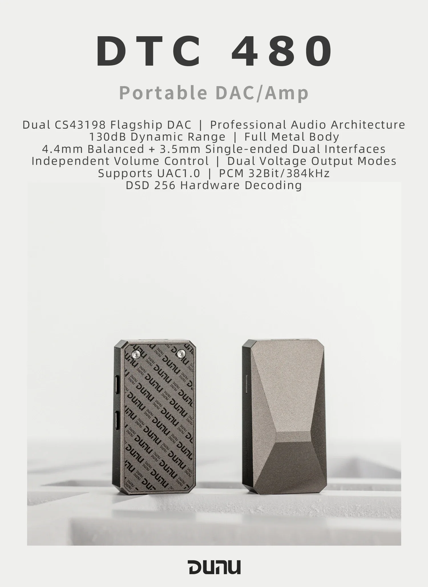 DUNU DTC480 HIFI Portable DAC AMP Headphone Amplifier Dual DUNU DTC480 HIFI Portable DAC AMP Headphone Amplifier Dual
