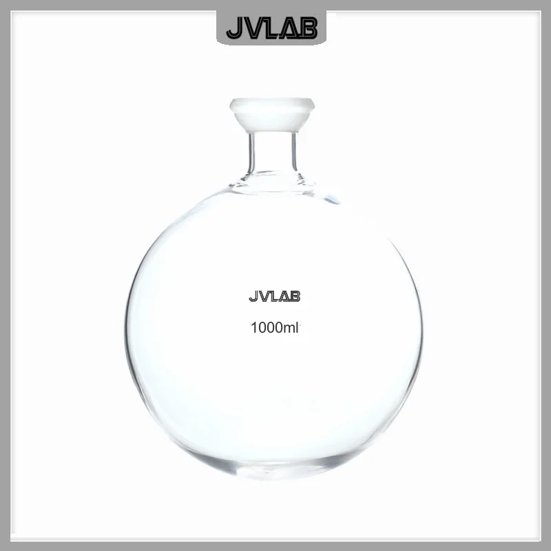 garrafa inferior redonda diâmetro da boca dos produtos vidreiros do laboratório dos acessórios giratórios do evaporador da garrafa de recepção