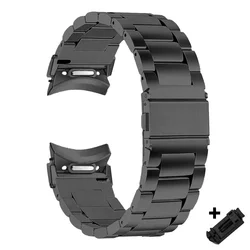 Elegant Stainless Steel Quick-Fit Watch Band - No-Gap Design for Galaxy 6classic 47mm (Black)