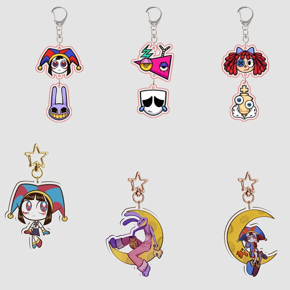 Anime Peripheral Acrylic KeyChain for TADC Pomni Jax Ragatha Gangle
