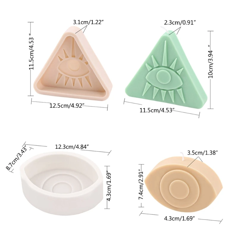 DIY Mold All-Seeing Eye for Triangle Silicone Mold Resin Casting Mold for Resin Soap Making Party Home Dec 97QE