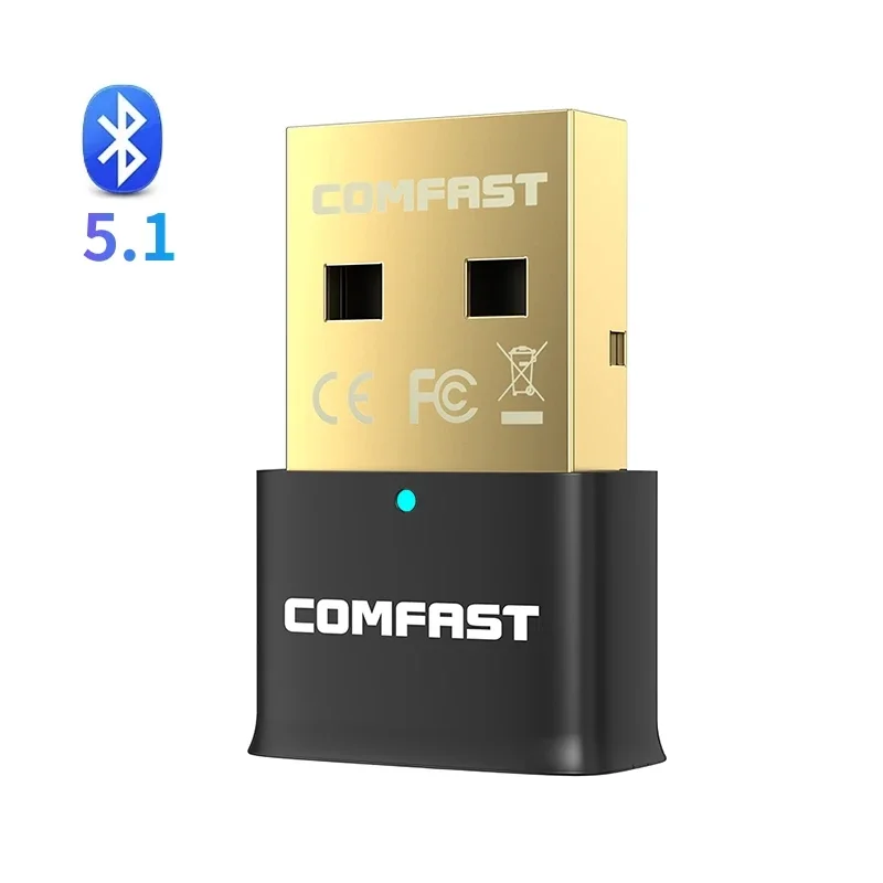 Mini USB Bluetooth Adapter Dongle For PC, 5.1 Bluetooth Transmitter Receiver For All Windows 10/8/8.1/7(Win10 Plug And Play). Support Laptop,Computer Desktop,Printers,Keyboard, Mouse,Headsets,Speakers