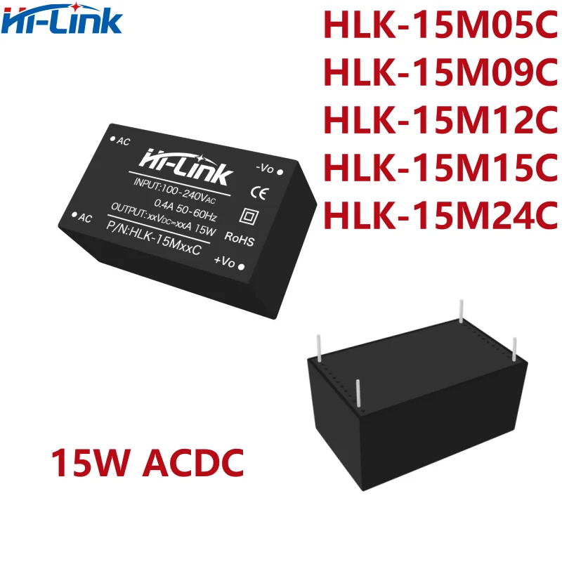 15W 5V 3A AC DC Module Power Supply Hi-Link HLK-15M05C 15M12C 15M24C Automation Control
