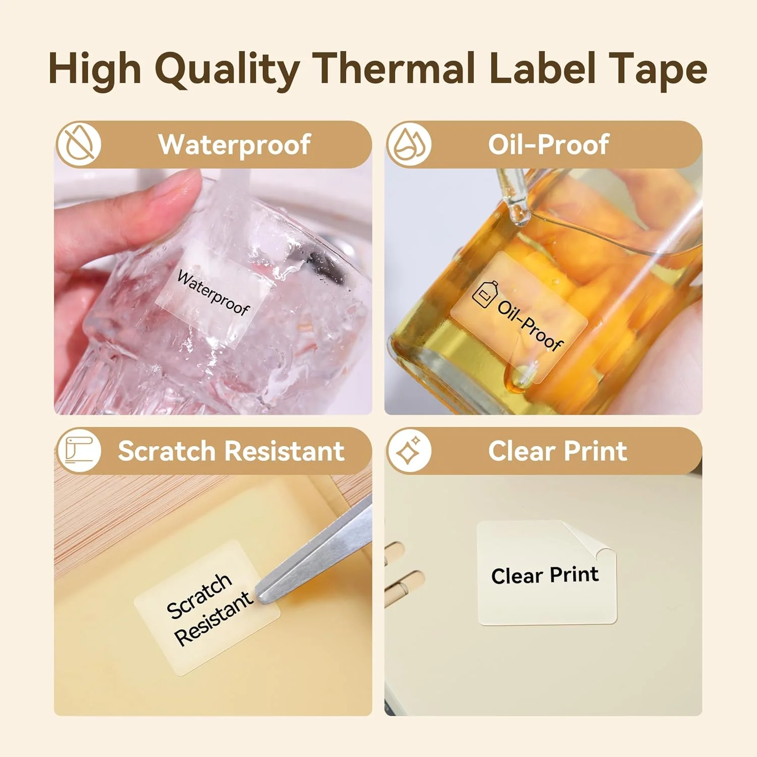 Niimbot Transparent Stickers Label Paper Roll for Mini Portable Printer Niimbot Thermal Paper Labels Official Genuine For B1 B21