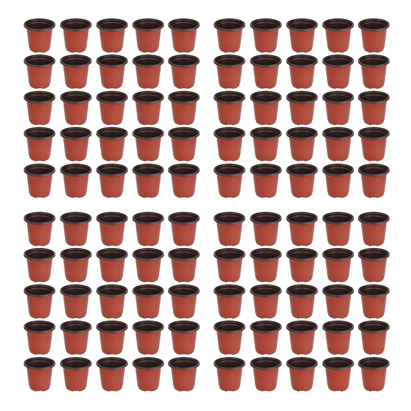 Dual Color Plastic Flowerpot 100Pcs for Garden Nursery Pots Flowerpot Seedlings Planter Containers flower pot,plant pot