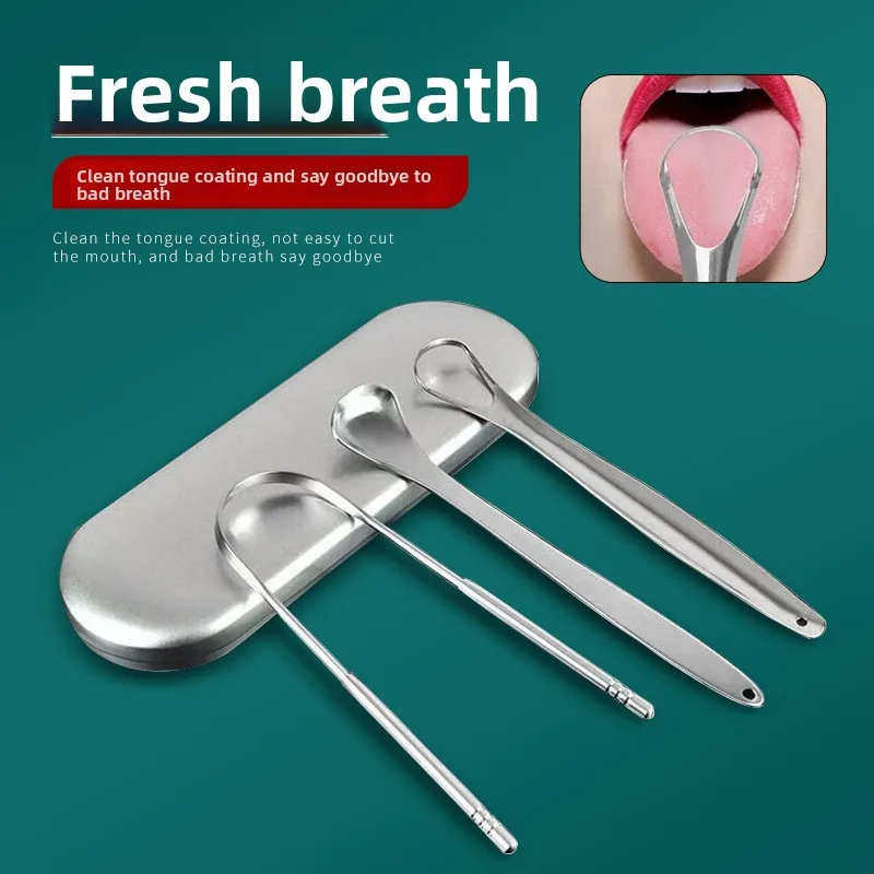 Stainless Steel Tongue Scraper for Oral Hygiene and Bad Breath Removal