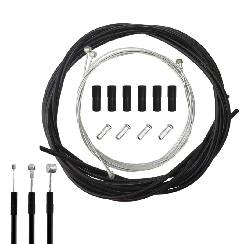 Kit Câbles De Dérailleur Shimano Noir - Acier Inoxydable (avant/arrière) - Y60098021