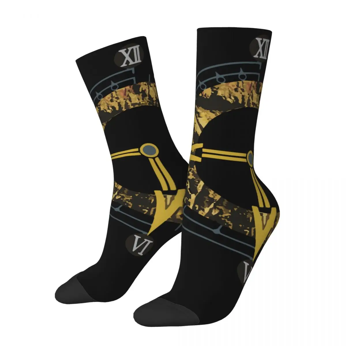 Divertenti Calzini A Compressione Da Uomo Felici Orologio Classico Vintage Harajuku Chrono Trigger Game Hip Hop Seamless Crew Crazy Sock Gift