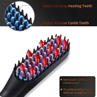 Man Hair Straightener Brush 2-in1 Beard Straightening Comb Fast Heating Hair Brush Multifunctional Professional Styling Tools 2