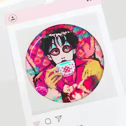 Handmade Horror Anime Figure Tinplate Brooch - Iconic Badge - 44x44 mm (Z12)