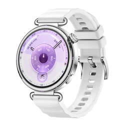 Premium 18mm Official Wave Silicone Watch Strap - Enhanced Comfort & Style for Xiaomi Watch S4 41mm (White)