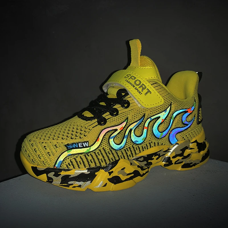 Running Shoes Children Shoes Kids' Sneakers Breathable Mesh Sneakers Boys Shoes Fashion Casual Running Kids Boys Size 28-39