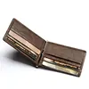 Mens Slim Wallet with Money Clip Genuine Leather Purse RFID Blocking Bifold Credit Card Holder Ultra-thin Male Cash Holder 2