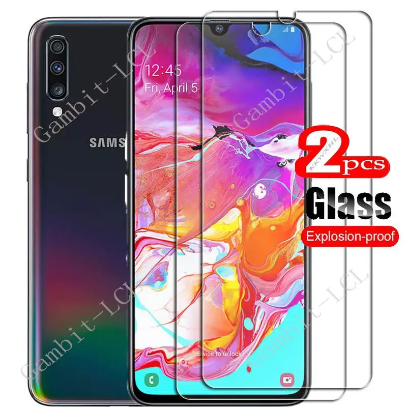 

2PCS FOR Samsung Galaxy A70 6.7 Tempered Glass Protective ON GalaxyA70 SamsungGalaxyA70 A705FN A705 Screen Protector Film Cover