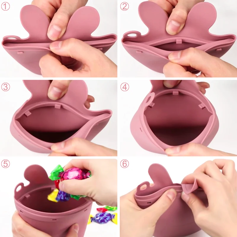 1PC Silicone Reusable Baby Feeding Snack Bags Leakproof Containers Fresh Bag Food Storage Box Freezer Bag Baby Stuff 5