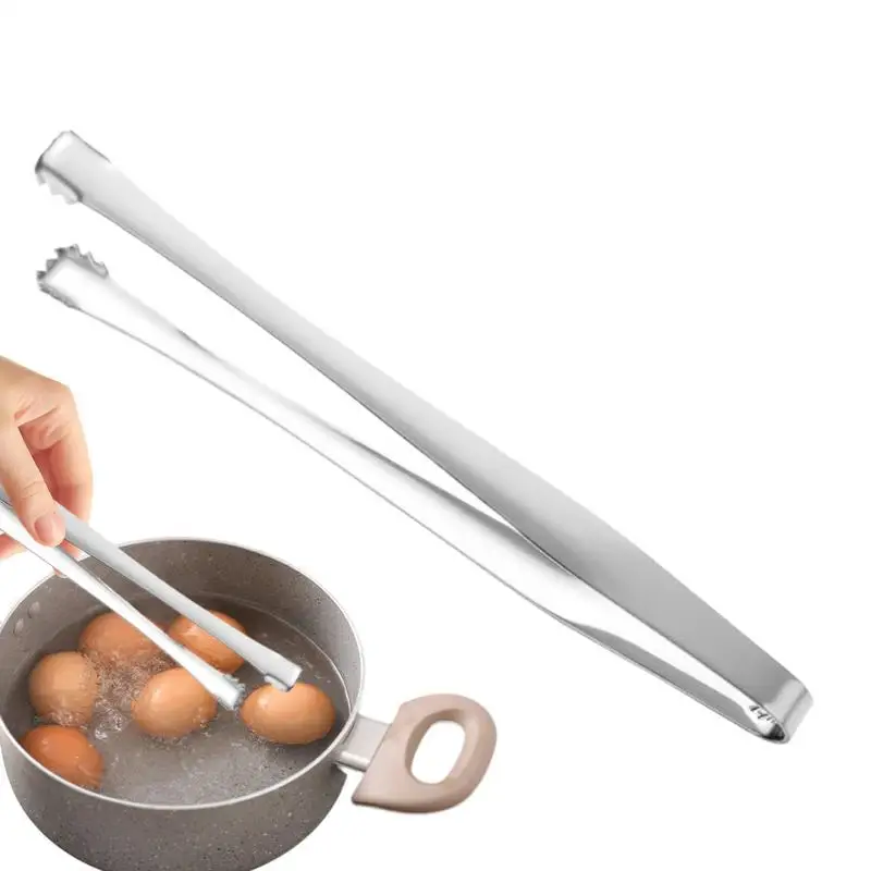 Egg Chalazae Removal Tool Stainless Steel IceCube Clip Bar Sugar Tongs Barbecue Food Clamp Membrane Removal Kitchen Accessories
