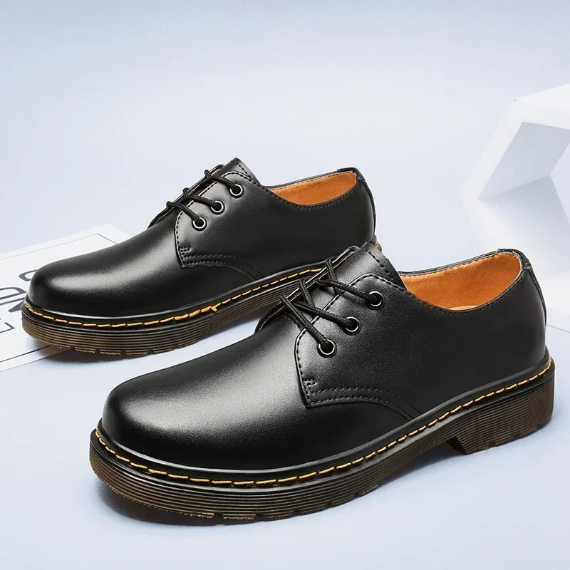 Safety Shoes British Style Outdoor Shoes Thick Bottom Oxford Shoes Lace Up Beef Tendon Outsole Work Casual