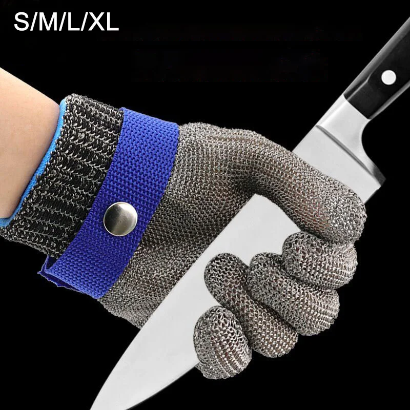 Stainless Steel Mesh Metal Labor Protection Gloves Proof Stab Protective  Anti-cut Resistant Hand Wire Knife Proof Stab Glove