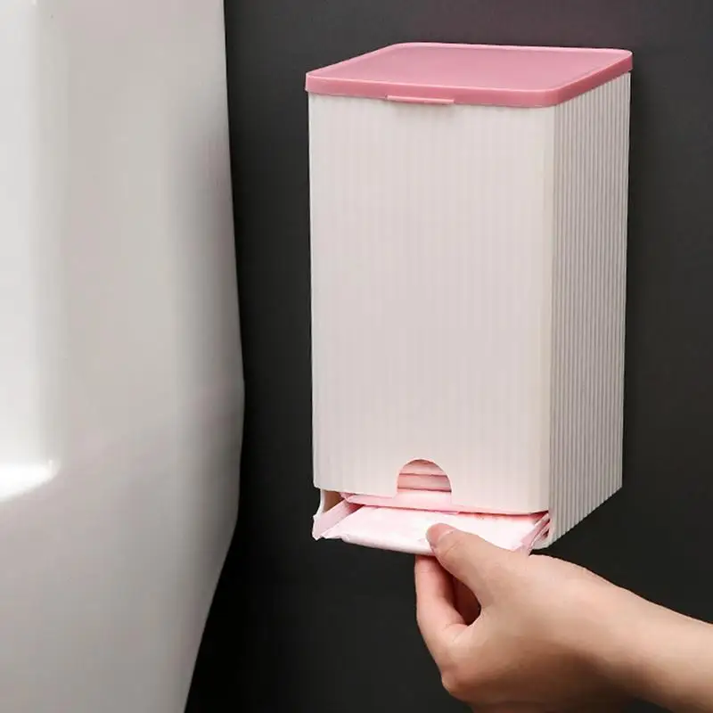 Paper Towel Dispenser Bathroom Paper Towel Holder Multifunctional Sanitary Napkin Storage Box Restroom Cotton Swab Organizer 2