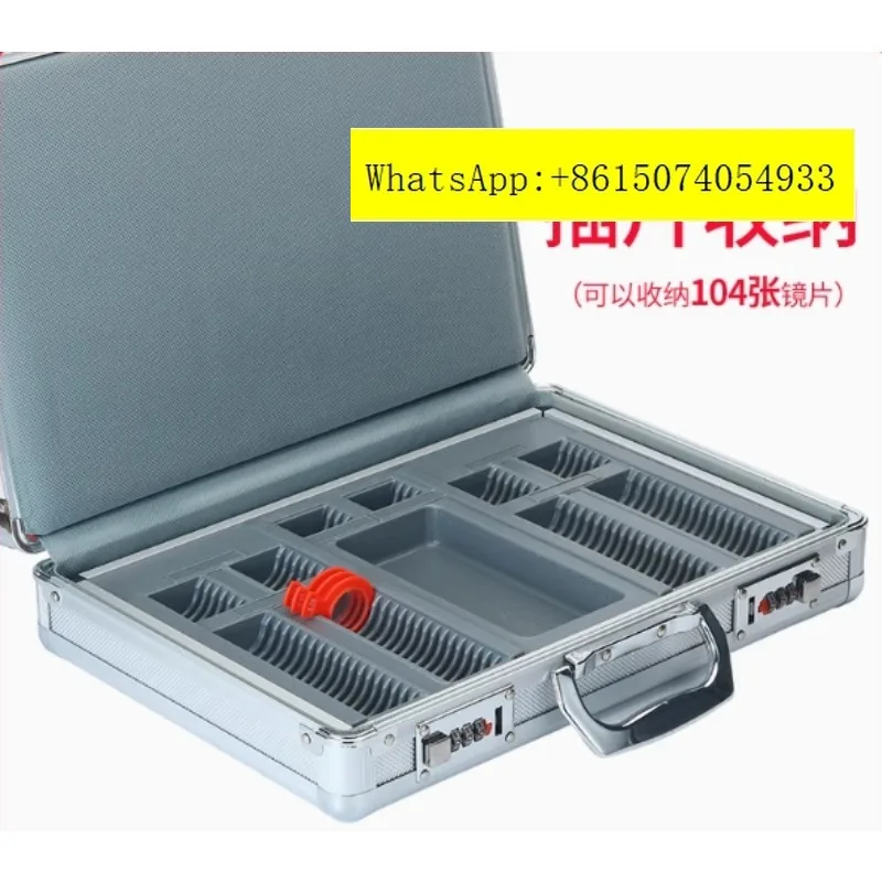 Aluminum alloy insert box with lock Password box Optometry Large lens ...