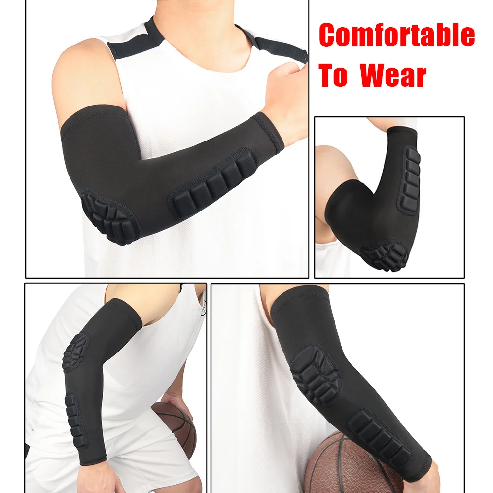 HOPEFORTH 2 Manicotti Imbottiti Per Gomito E Avambraccio - Compressione Sportiva Con Protezioni EVA Antiscivolo Per Calcio, Basket, Pallavolo, Tennis