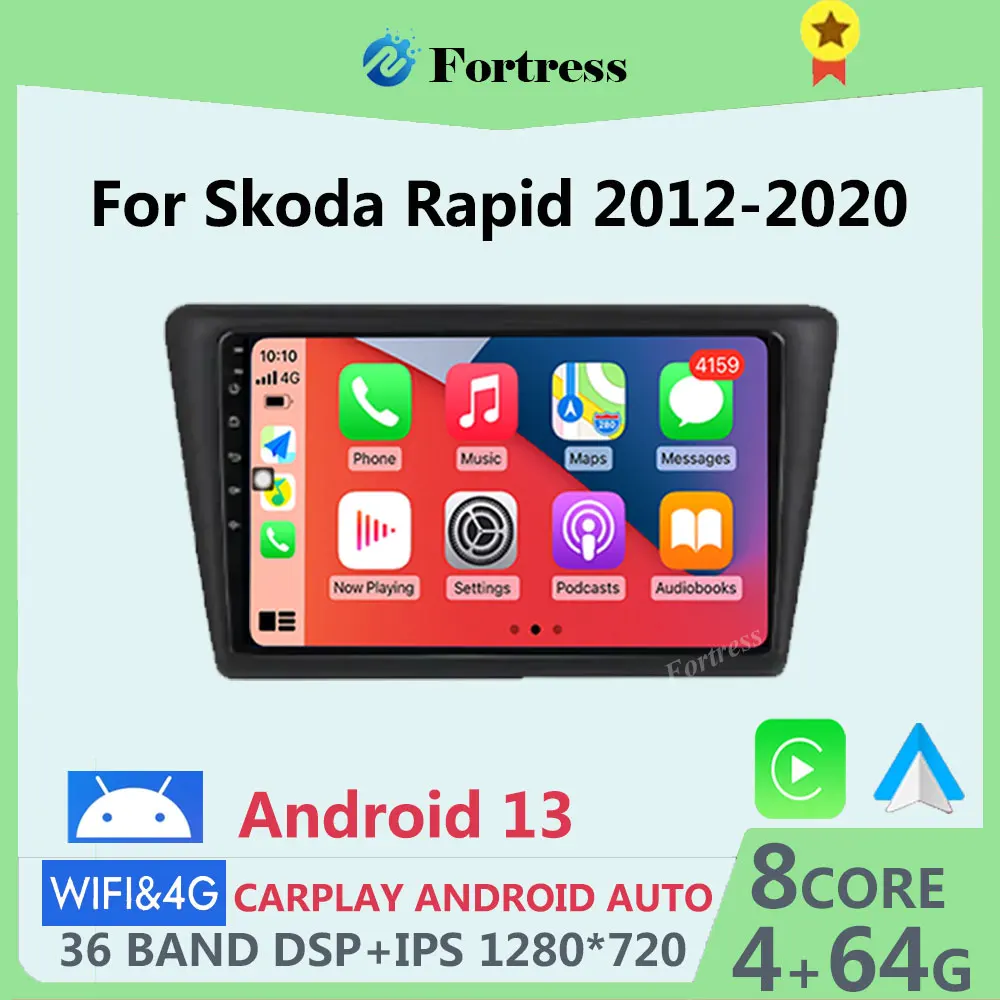 

Android 13 For VW Skoda Rapid 2013 2014 2015 2016 2017 2018 2019 Car Radio GPS Multimedia Carplay Auto 360 Camera Head Unit WIFI