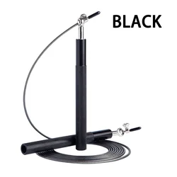 Professional Sports Jump Rope for Adult Fitness and Student Training (Black)