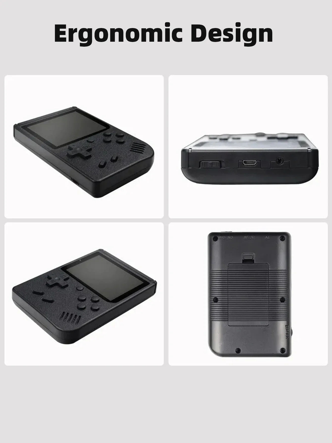 Built-in 400 Two-Player Game Console Portable Pocket Case Mini Retro Handheld Game Console 3 Inch LCD Game Player Christmas Gift 4