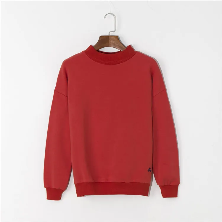 2023 New Winter Women Hoodies Sweatshirt Red Casual Long Sleeve Loose