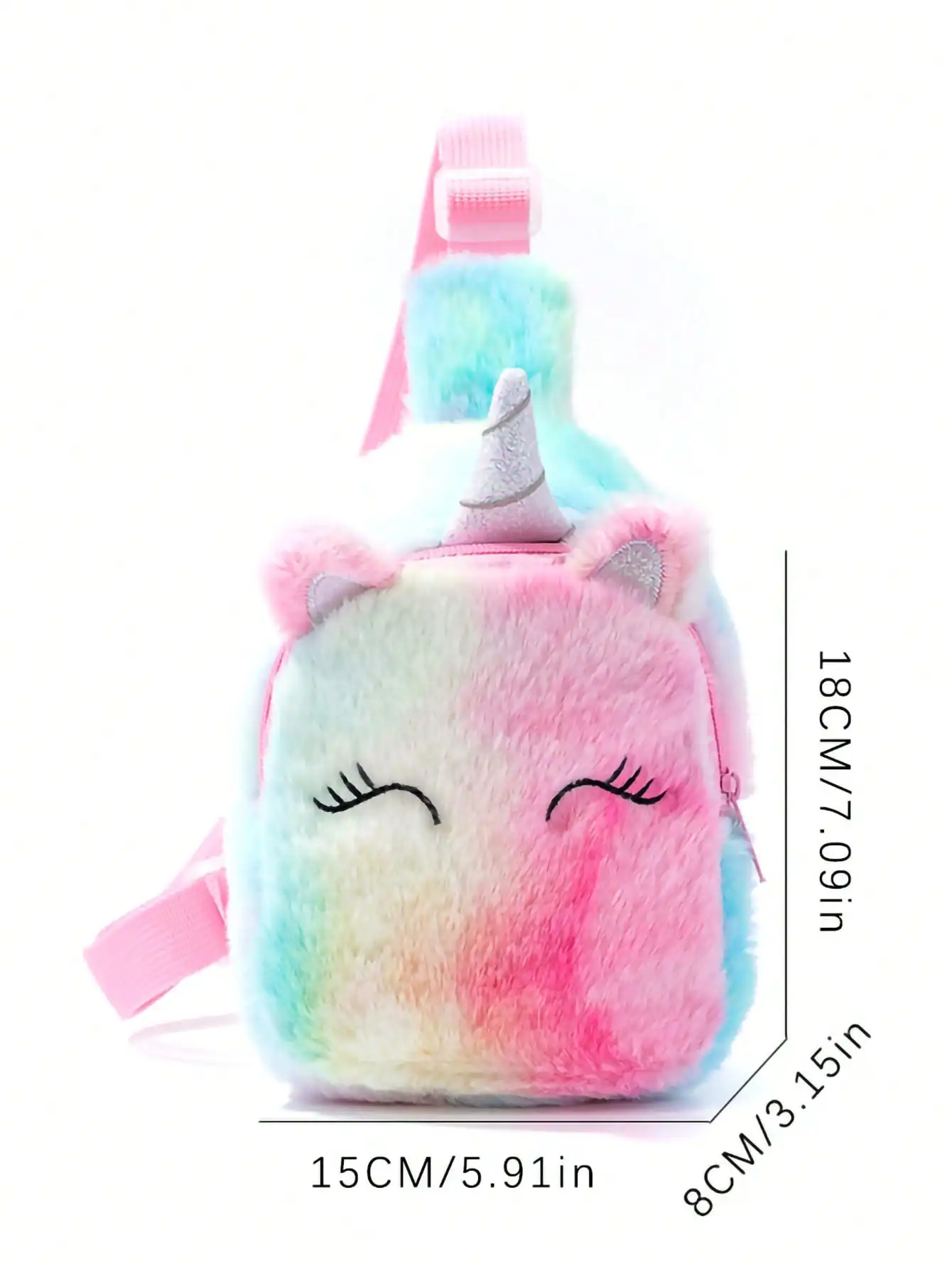 Girls Unicorn Plush Crossbody Bag 5