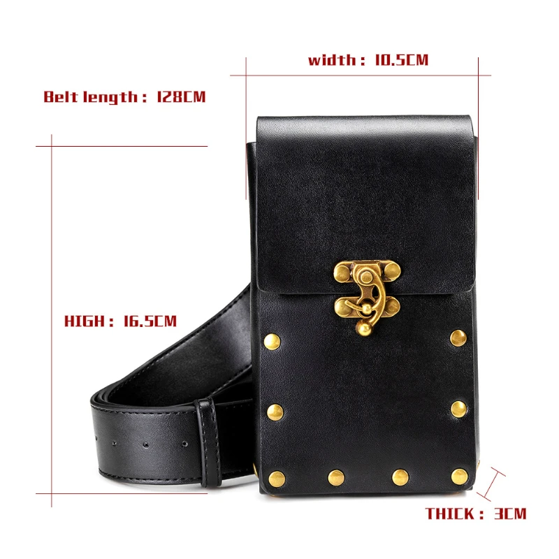 Waist bag Women's belt bag PU leather European and American retro outdoor mobile phone sports mini bag 2022 new