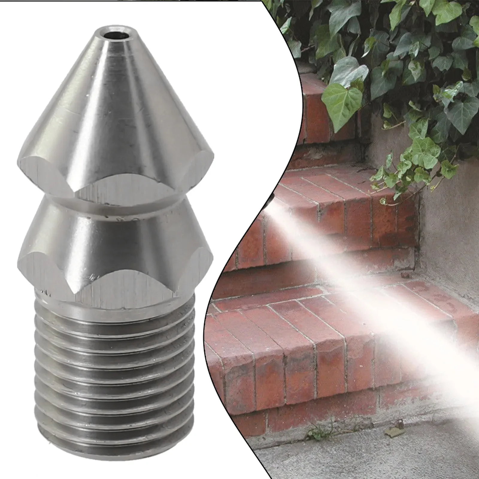 1/4"M BSP Pressure Washer Drain Sewer Cleaning Pipe Jetter Spray Nozzle 4 Jet Suitable For Pipe Cleaning Machine 6