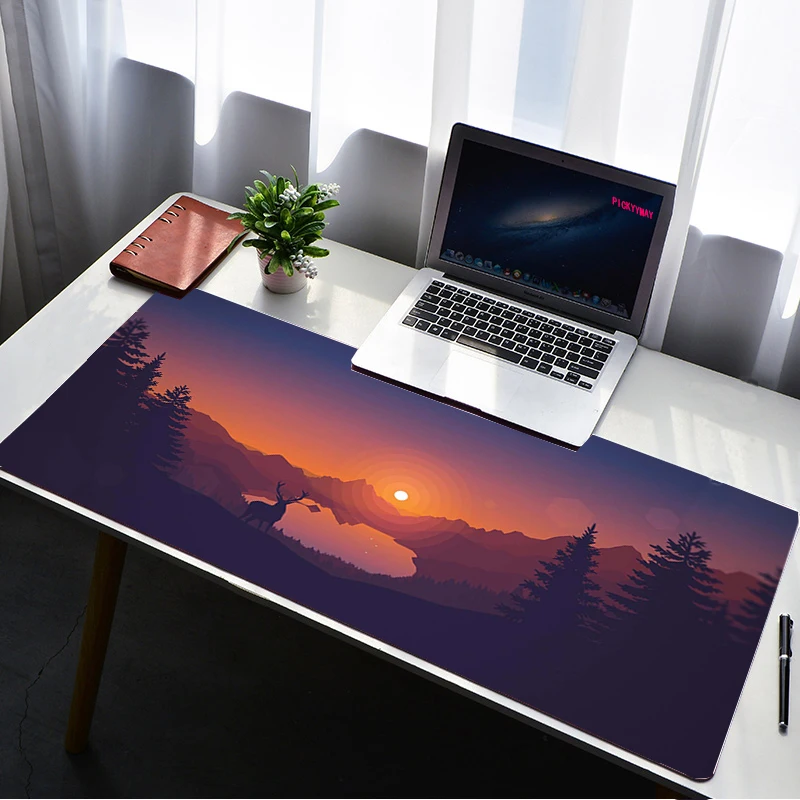 Gamer Mousepad, Tapete Grande, Bloqueio Borda, Teclado,