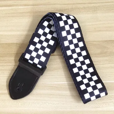 Artistic Print Adjustable Leather Guitar Strap