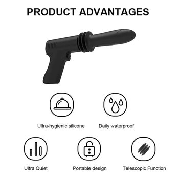 Adults Toy Automatic Telescopic Dildo Sex Gun Dildo Massager Vibrator Sex Machine for Women Men G Spot Anal Pussy Masturbation 4