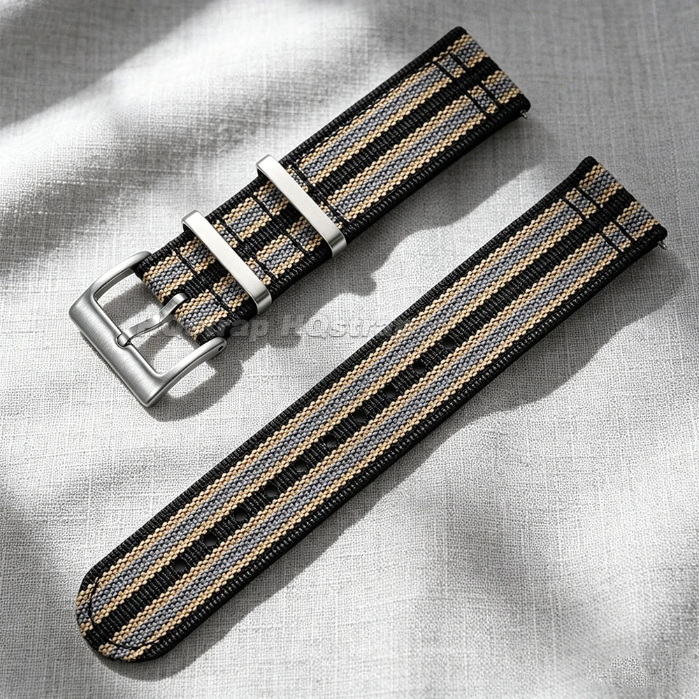Universal Nylon Canvas Quick-Release Watch Strap – Adjustable Sport Band