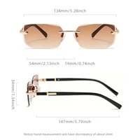 Lunettes de soleil sans bords pour hommes et femmes, à la mode, sans cadre, classiques, petits carrés, pour voyage d'été 5