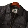 Mens Bomber Jackets Diamond Quilted Fall Winter Rib Varsity Lightweight Winter Coat Waterproof Thermal Outdoor Jacket 3