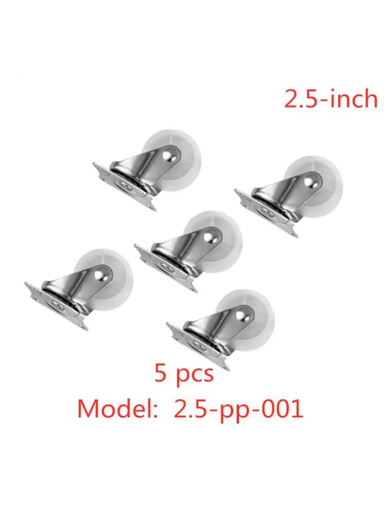 

(5 packs) Spot 2.5-inch White Pp Caster Diameter 6.5cm Flat Movable Wheel Light Plastic Oven