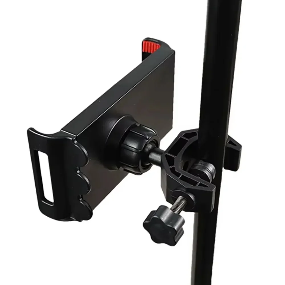 Universal Phone Holder with Microphone Stand 360 Degree Rotating for 6.5-18cm Smartphones Music Live Show Support Base