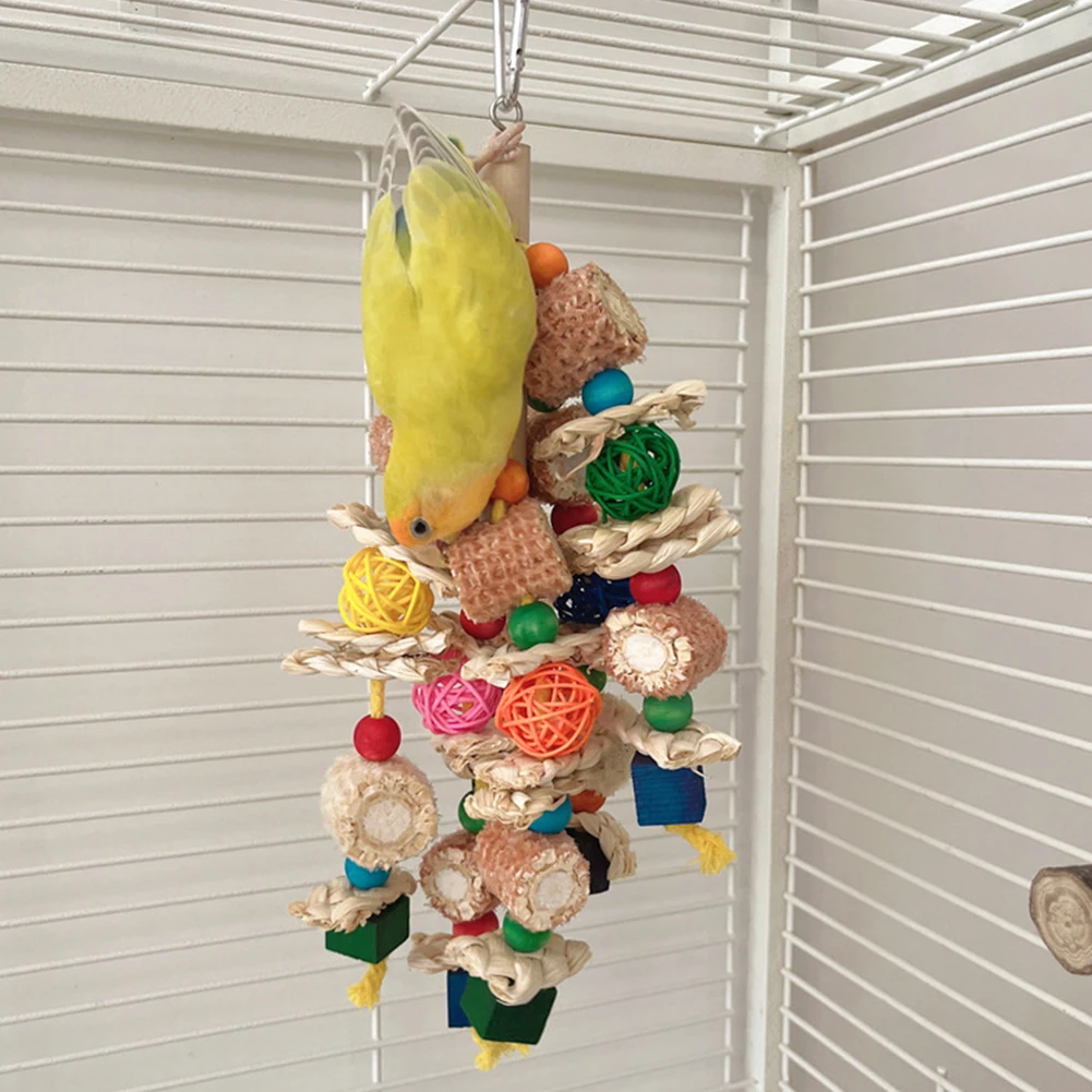 Cute Parrot Toys Bird Toys Bird Chew Natural Corn Cob For Small Medium-Sized Macaws African Grey Cockatoos Pet