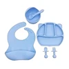 6pcs Baby Bowl & DishwareChildren's Silicone Dish Suction Cup Bowl Spoon Placemat Set Cartoon Tableware 2