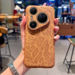 Huawei Pura 80 Ultra Pro Plus Custodia in Pelle a Stampa Leopardata di JINGSHENG - Edizione Bellezza Selvatica
