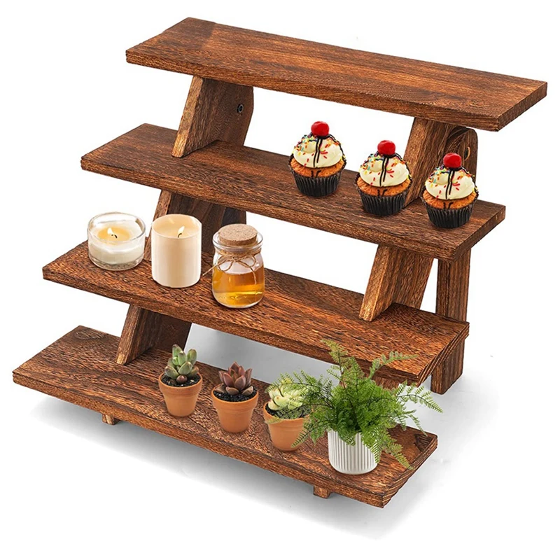 

Wood Cupcake Stands Tool Free, Rustic Risers For Display Perfect Craft Shelves Table Display Stand