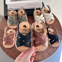 Baby Boys Girls Sandals Summer Wedding Dress Flats Shoes Infant Newborn Crib Footwear First Walkers Prewalkers 2